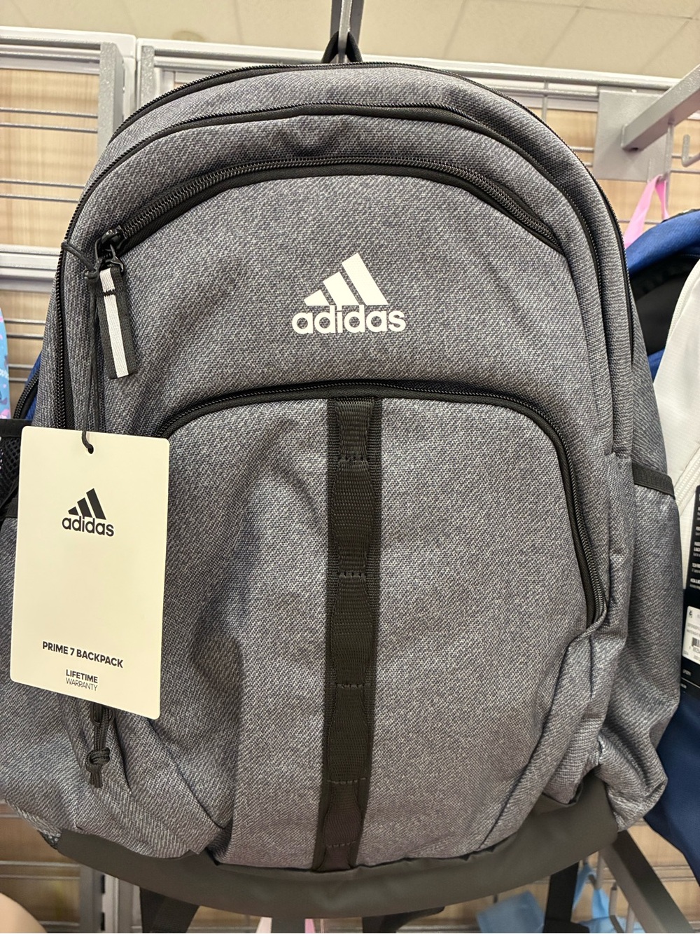 adidas Gray Heather Prime II Backpack